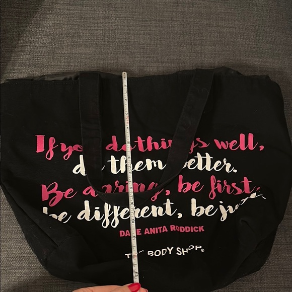 The Body Shop Black Tote with Vibrant Text - Picture 5 of 6